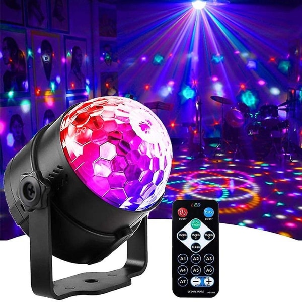 1st Disco Lights,mini Disco Ball Led Party Lamp Musikstyrd Disco Dj 360 Roterande Ball Lights 3w Rgb Scenlampor Med Fjärrkontroll För Hemma Pa