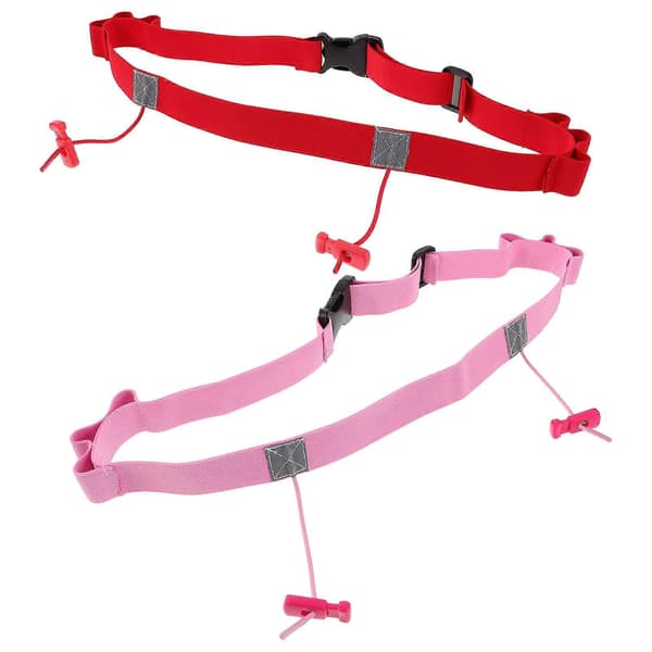 st triatlonnummerbælte med reflekterende design (rød og pink)