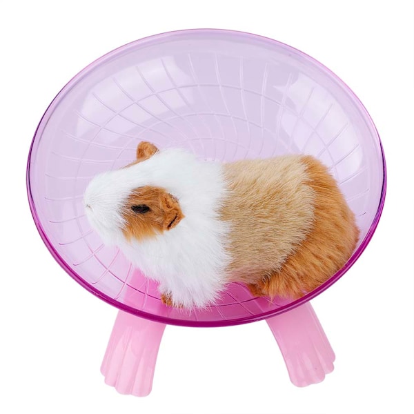 Plast Wheel Spinner Silent Exercise Roller för möss Hamster Pink