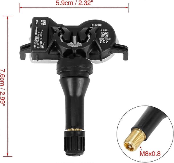 2026 Siste modell 407004CB0B Dekktrykkovervåkingssensor TPMS-sensor 433MHz for Nissan Altima Leaf Rogue