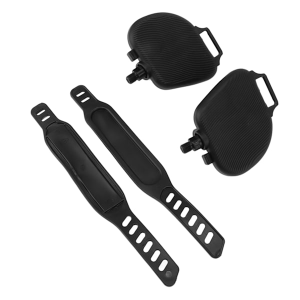 1 par motionscykelpedaler Anti-slip-remdesign Bærbare motionscykeldele med justerbar rem til stationær cykel 1/2-tomme gevind