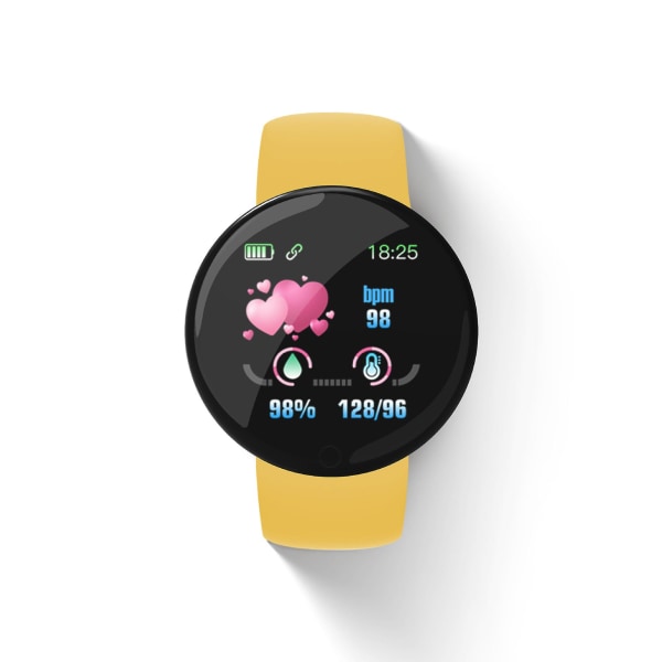 Smart Fitness Tracker- watch med stegräkning, Bluetooth och pulsmätning Yellow 36-40mm