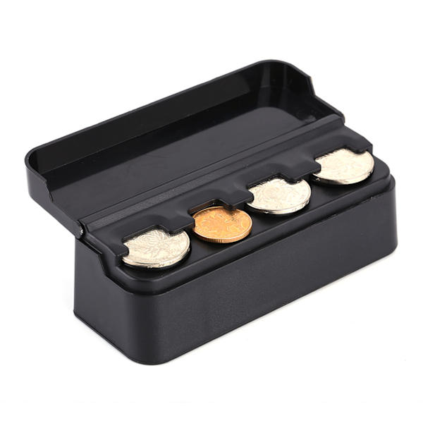 Bil Bärbar Plast Mynt Hållare Förvaringslåda Case Container Mynt Organizer Förvaringsväska