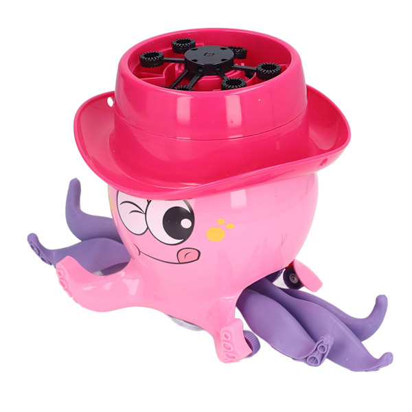 Bubbelmaskin Uppladdningsbar kreativitet bläckfiskform Automatisk bubbelblåsare för 3+ år (rosa)