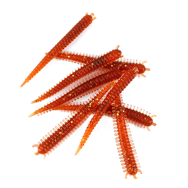 10 st Elastiska maskfiskebete Mjuk daggmask maggot lockar Tackle med fiskig lukt