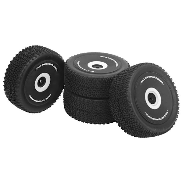 4 ST RC Gummi Fram Bakre Däck Set Passar för WLTOYS 124018 1/12 RC Biltillbehör