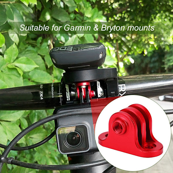 Cykeldator metallfäste Kameraadapterfäste för Gopro (röd)