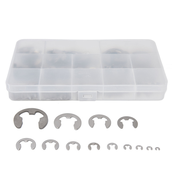 400 Styck E Clip Circlip Retaining Ring 604 Rostfritt stål Sortiment Set Kit för lager