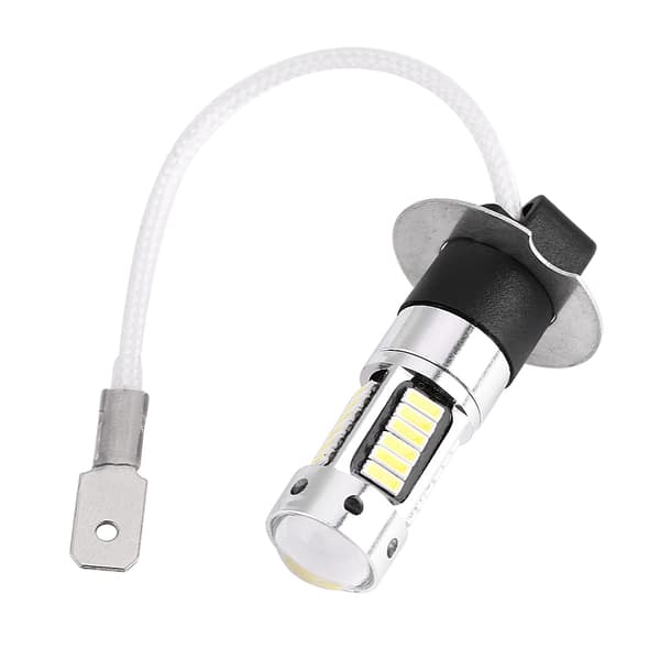 Par H3 4014 Hvite LED Bil Frontlys Tåkelys DRL Lyspære Lampe DC 12V