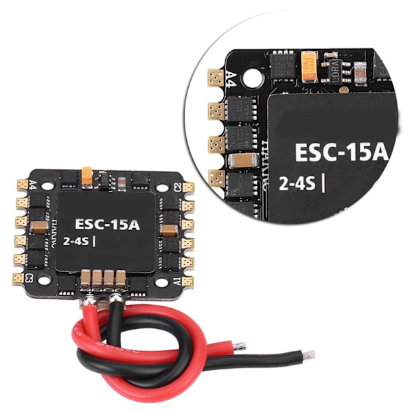 15A 4 i 1 mini elektronisk hastighetskontroll ESC RC-tillbehör för FPV-drönare