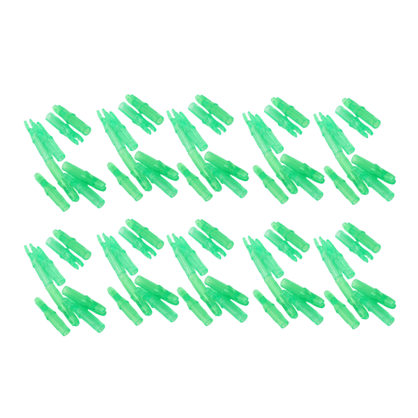 100 st Bågskytte Arrow Nock Slitstark Plast Insert Pil Nocks Lättvikt Pil Nock Ersättning för Archery Bow Green