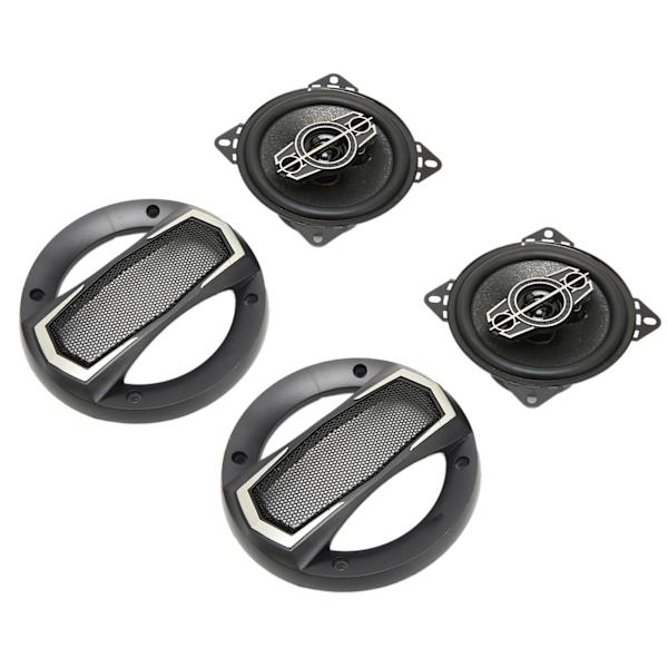 2 stk Bilkoaksiale Høytalere 300W Full Range Bass 4 Ohm 4 Tommer Stereo Bilsystem Høytalere