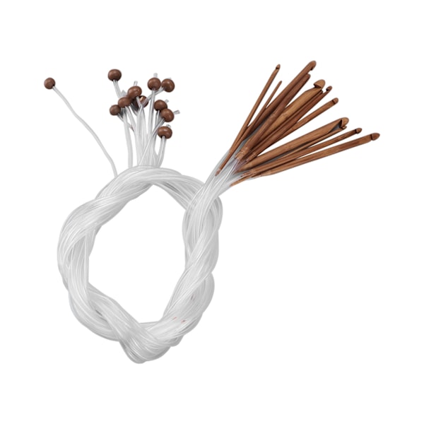 12 st Virknålar 1,2 Meter Tunisiska Karboniserade Tub Bambu Sticknålar Set för Mattvävning
