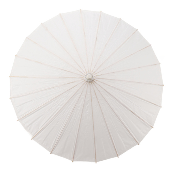Lasten paperi sateenvarjo bambu ja paperi kiinalainen tyyli Elegantti valkoinen DIY paperi sateenvarjot koristeluun 83 cm/32,7 tuumaa