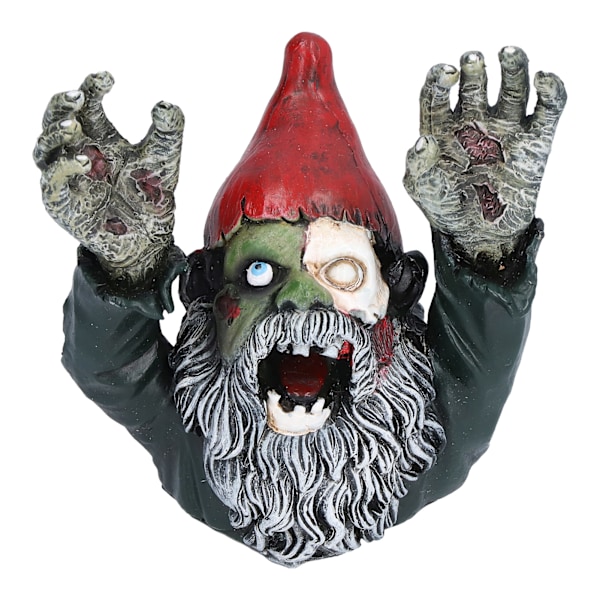 Zombie-kääpiöpuutarha-patsas Skulpttuuri Paha pelottava ulkona Halloween-koriste koriste