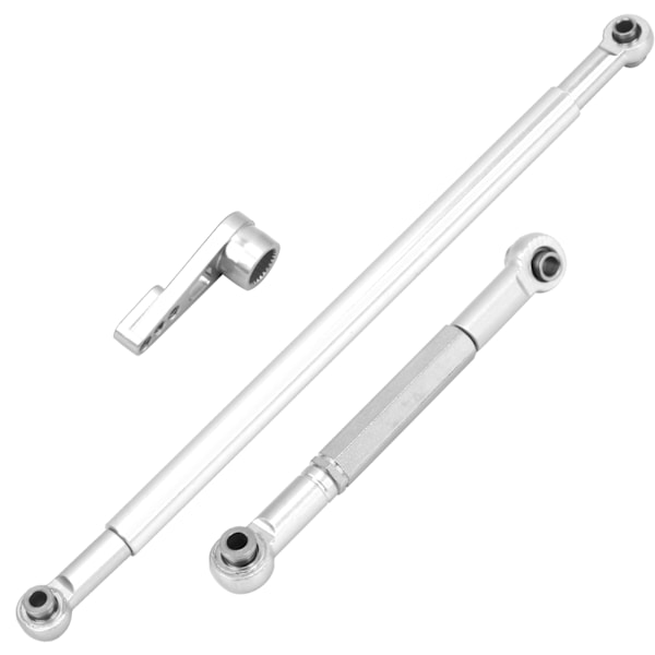 Styrearmslink Aluminium Legering Styrearmsstang til MN86K 1/12 RC Bil Sølv