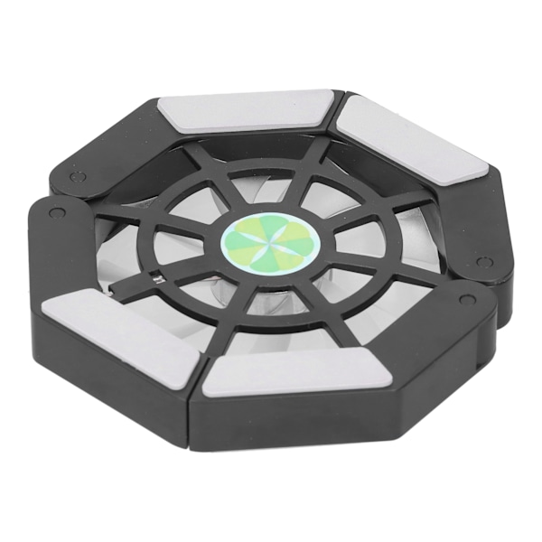 Laptop Kølepude med Lysende Stor Fan USB Notebook Computer Foldbar Stativ DRS08 (Sort)