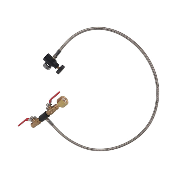 CGA-320 CO2-flaskefyllingsadapter med slange for påfylling av brusflaske 36\" med måler