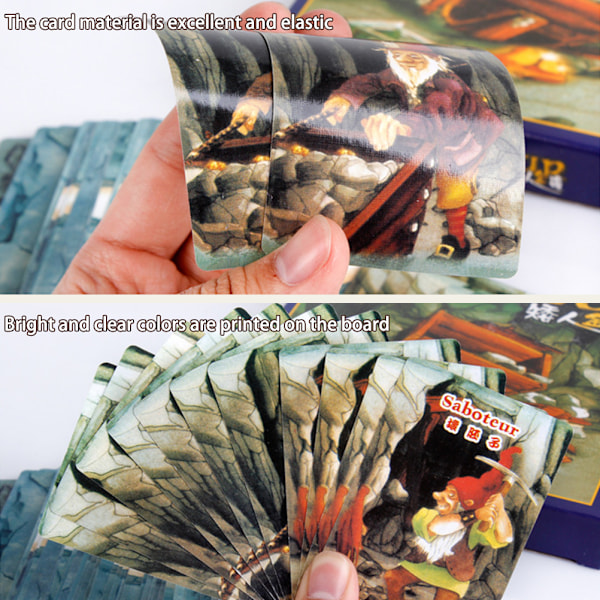 Saboteur Brädspel Version 1 + 2 Dwarf Gold Mine Card Game Roligt Saboteur Duel Brädspel