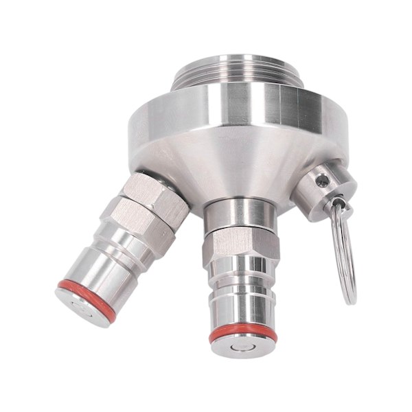 Mini Keg Dispenser Ølhanen Dobbelt Ball Lock Rustfrit Stål med Slange Reservepakning