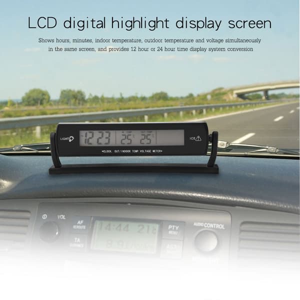 Automatisk biltemperaturspänningsmonitor LCD-skärm