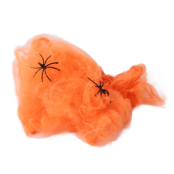 5 st Spindelnät Skrämmande Livfulla Skalbara Halloween Dekorativa Tillbehör för Inomhus UtomhusOrange
