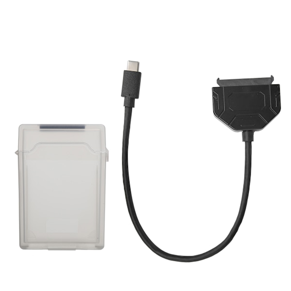 TypeC SATA Adapter 2.5in USB 3.0 10G SSD HDD Harddisk Kabel Beskyttelsesboks (Grå)