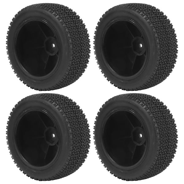 4 ST RC Gummi Fram Bakre Däck Set Passar för WLTOYS 124018 1/12 RC Biltillbehör