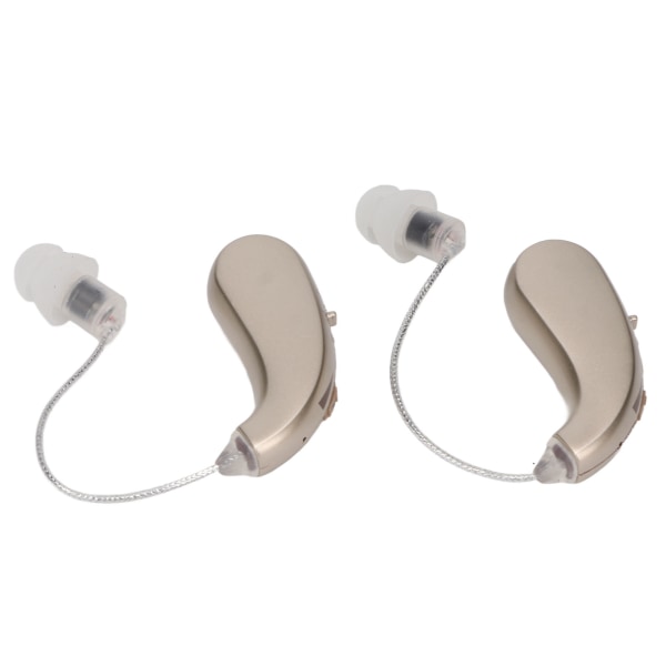 2 stk. Digital lydforstærker Genopladelig lyd høreapparat med støjreduktion til seniorer voksne høretab sølv