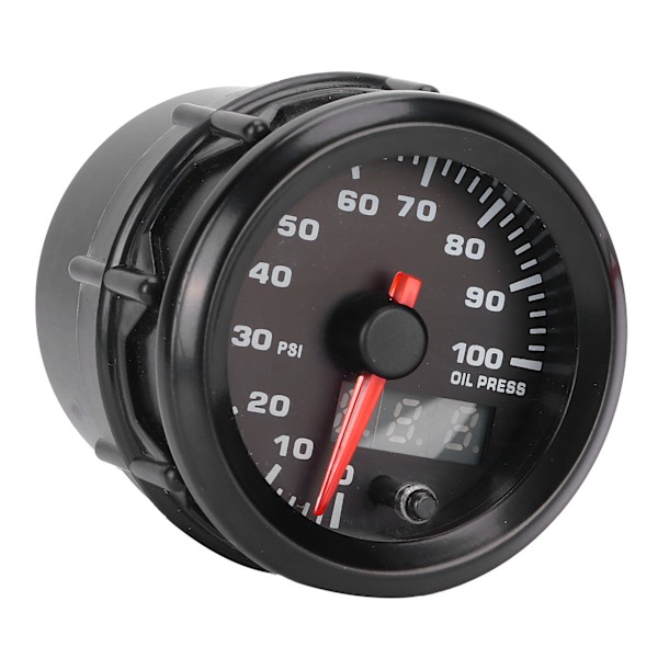 12V 2in oljetrycksmätare 0-100PSI meter 7 färger LED-skärm med sensor Universal för bil