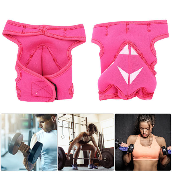 2 stk. 2lb sport unisex halvfinger vægtede handsker sandpose til boksning træning fitness (rosa)
