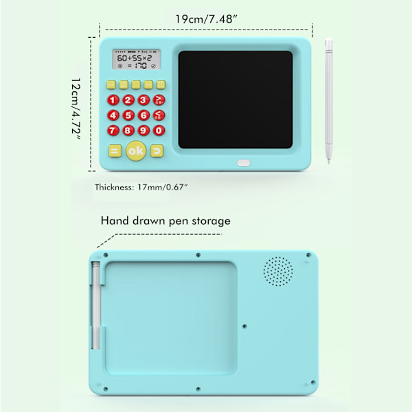 Digital lommeregner med display Grundlæggende lommeregner Læringsværktøj til tidlig læring for hjemmeunderviste elever