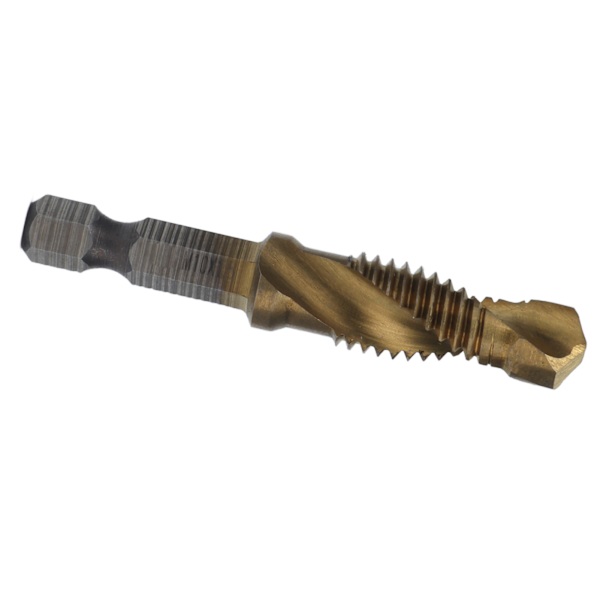 Tap Drill Bits Hex Shank Titanium Plated Metric Screw Combination Thread Drill for WoodM10