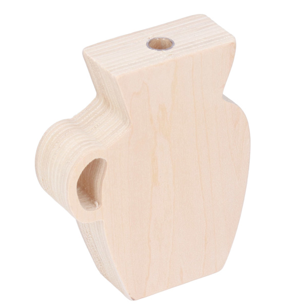 Trævase Enkel Vintage Stil Naturlig Fyrretræ Holdbar Robust Lugtfri Umalet Blomster Vase i Træ