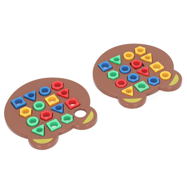 2PCS Geometry Pusselbrädor Geometrisk form Snabbmatchningsspel Barn Sensorisk pedagogisk leksak för 2 spelare