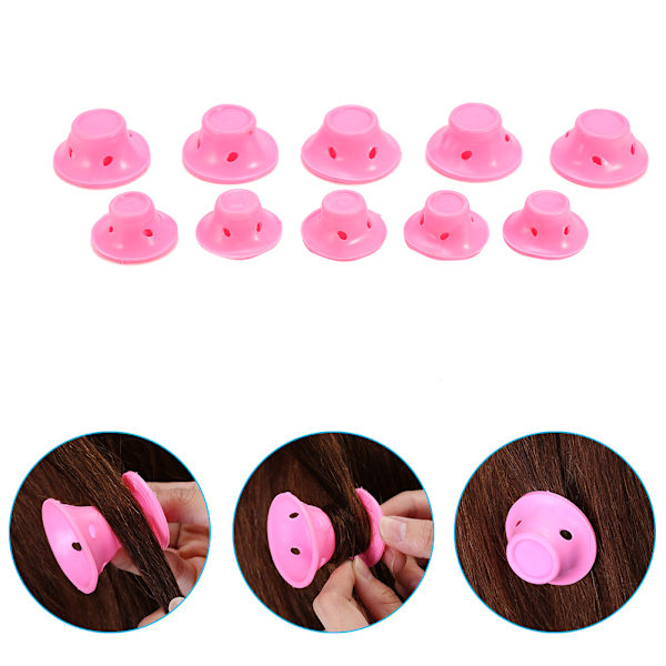 10 stk/sæt Nyt mode blødt silikone Hårstyling Curler Rollers Frisør Curling Tools