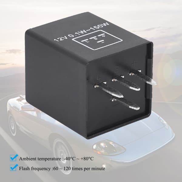 Plastic Waterproof Dustproof Durable 400 Working Hours EP29 4-Pin LED Flasher Relay for Car