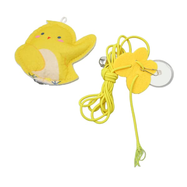 Hanging Door Interactive Cat Toy Felt Chicken Shape Adjustable Fun Cat Teasing Toy for Home