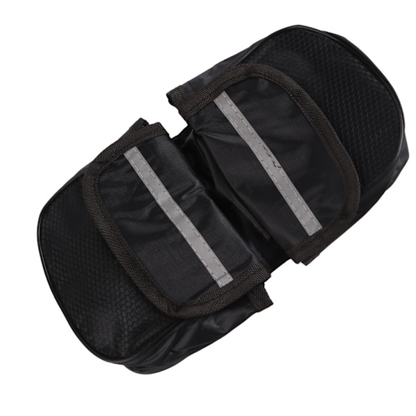Cykel Cykelram Pannier Sadel Front Tube Bag Dobbelt Sidetaske Sort