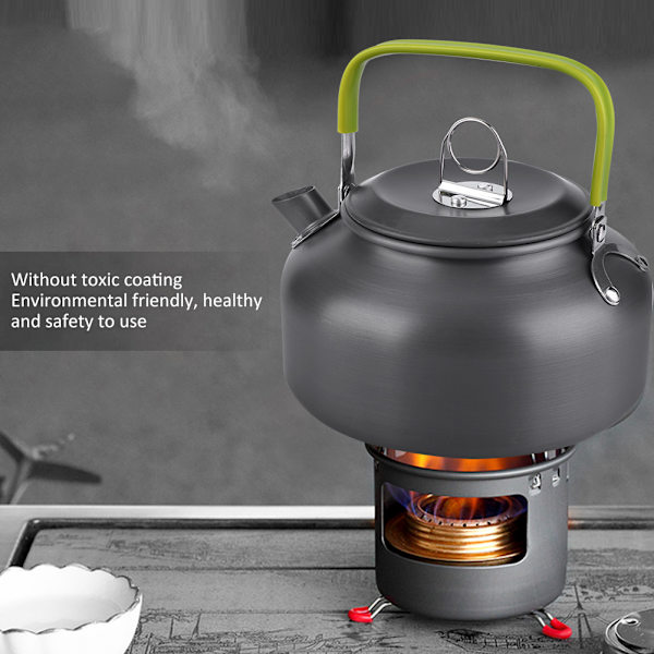 800ML Bærbar Kaffekanne Utendørs Camping Vann Vannkoker Vandring Piknik BBQ Tekanne