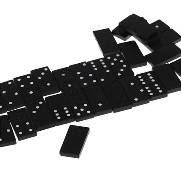 28 osaa musta dominosetti Puu dominopeli matkustusdomino leirintäalueelle domino
