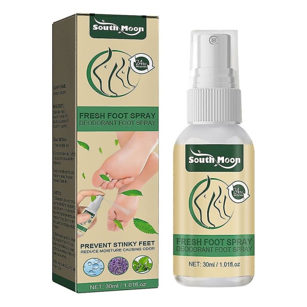 30 ml Jalkadeodorantti Spray Jalkojen hoito Estä haisevia jalkoja Vähentää kosteutta aiheuttavaa hajua