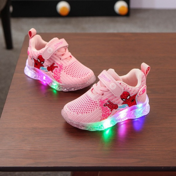 Spiderman Lighted Sneakers Children Led Luminous Shoes