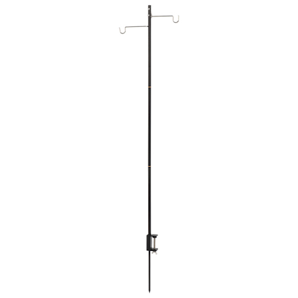 Camping Lygtestel Camping Foldbar Lampe Stang Let Bærbar Udendørs Lampe Stang Aluminium Legering Hængende Lys Holder AT0391 Sort