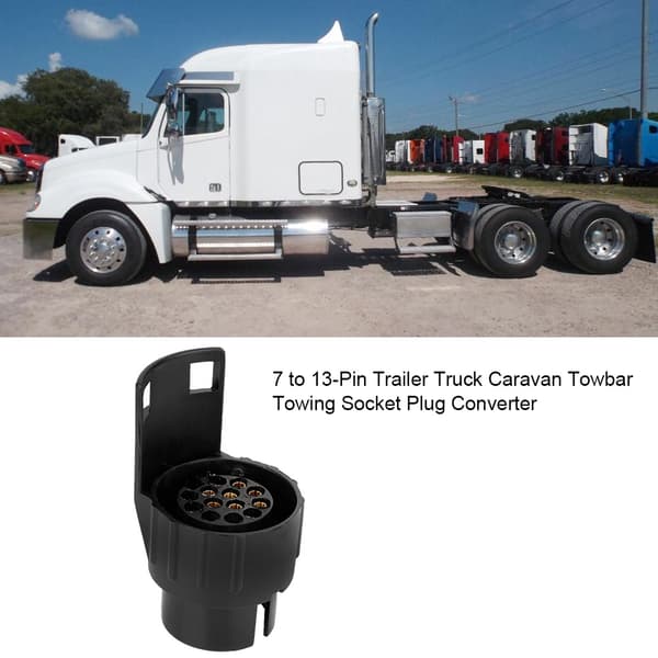 7 til 13-polet Trailer Lastbil Campingvogn Træk Kugle Træk Kontakt Adapteradapter
