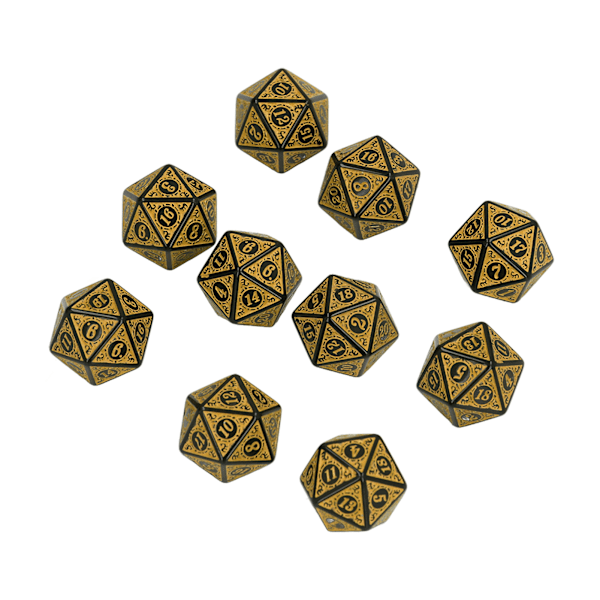 10st tärningsset Polyedriska tärningar Rollspel RPG-spel Akryl DND-brädspelstillbehör Tärningar D20