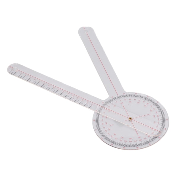 Ortopedisk goniometer 360° fysioterapi vinkelmåler for kneledd, albue, aksel, stor størrelse (31,6 cm/12,4 tommer)