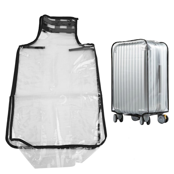 Genomskinlig PVC Dammtät Bagage Resväska Skydd Vattentät Trolley Case Protecter 28in