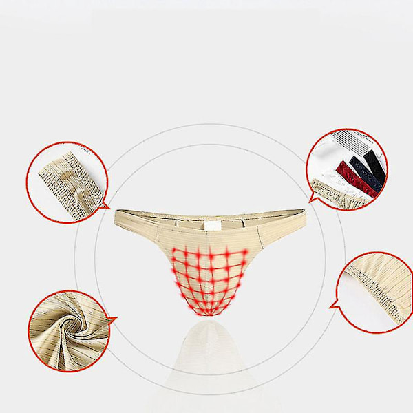 Förföriskt maskulint set med 5 olika färgade stringtrosor för män XL