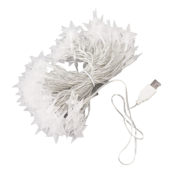 Strängljus Varma omgivande ljus LED Fairy Strängljus Dekoration för utomhuscamping Tält Baldakin Stjärna 3 cm Diameter